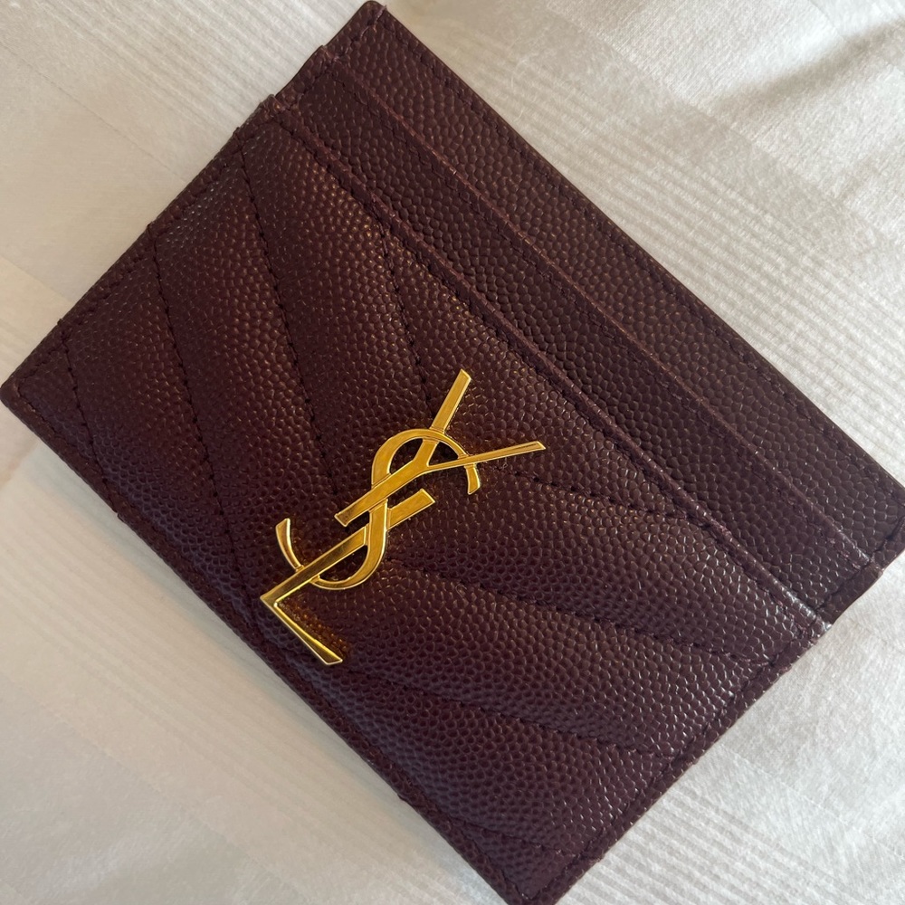 Authentic Matelasse YSL card holder